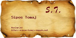 Sipos Tomaj névjegykártya
